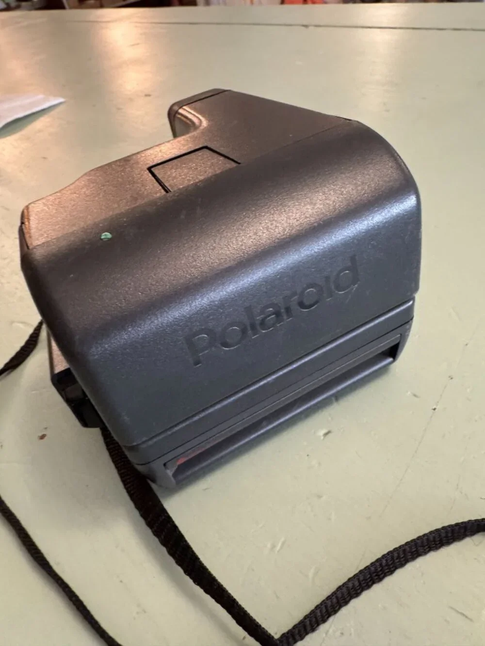 Polaroid OneStep Closeup 600 Instant Film Camera Black Strap Attached Vintage
